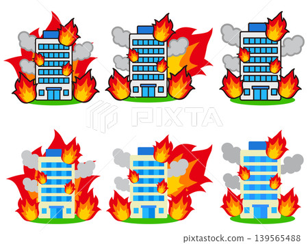 建築物著火的插圖(2) 建築物著火的插圖(2) 139565488