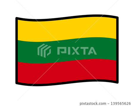 Illustration material of the Lithuanian flag 3 Illustration material of the Lithuanian flag 3 139565626