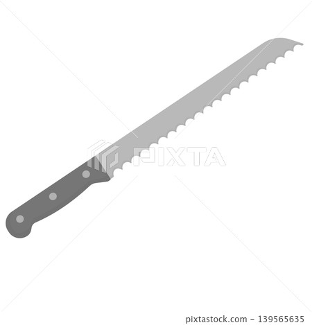 Illustration of a bread knife Illustration of a bread knife 139565635