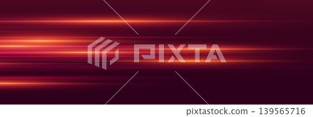 Abstract glowing lines creating a fast movement and speed effect on dark background 139565716