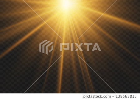 Golden light beams shining from above, creating a warm flare background effect Golden light beams shining from above, creating a warm flare background effect 139565813