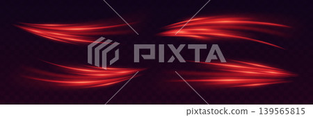 Red light streaks showing speed and motion effect on abstract dark background Red light streaks showing speed and motion effect on abstract dark background 139565815