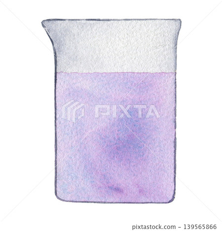 Medicine flask with liquid. Watercolor illustration isolated on white background for design, logos, cards, business, medical articles, textbooks Medicine flask with liquid. Watercolor illustration isolated on white background for design, logos, cards, business, medical articles, textbooks 139565866