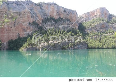 Pine Forest on Limestone Cliffs by Cortes de Pallas Reservoir Pine Forest on Limestone Cliffs by Cortes de Pallas Reservoir 139566000