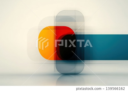 Geometric pattern with overlapping shapes and colors Geometric pattern with overlapping shapes and colors 139566162