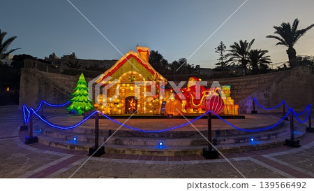 Illuminated Christmas decorations 139566492