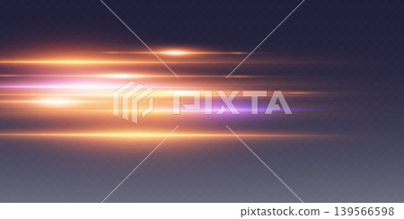 Horizontal futuristic light streaks creating dynamic motion and energy effect Horizontal futuristic light streaks creating dynamic motion and energy effect 139566598