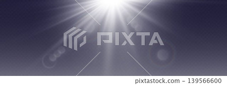 Bright lens flare light effect with glowing sun rays on dark background Bright lens flare light effect with glowing sun rays on dark background 139566600
