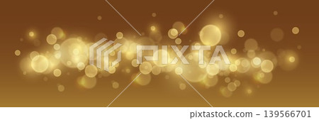 Sparkling golden bokeh circles illuminating a warm abstract background for festive design Sparkling golden bokeh circles illuminating a warm abstract background for festive design 139566701