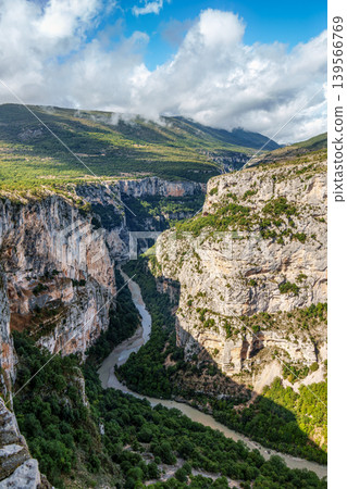 Verdon Gorge, Gorges du Verdon in French Alps, Provence, France. Amazing landscape of the famous canyon 139566769