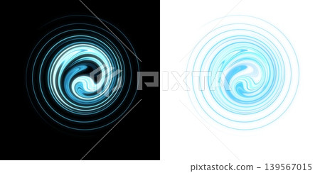 An abstract composition depicting a dynamic spiral 139567015