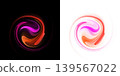 An abstract composition depicting a dynamic spiral 139567022