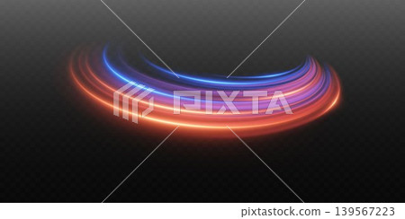 Dynamic light streaks flowing, creating a vibrant abstract speed effect Dynamic light streaks flowing, creating a vibrant abstract speed effect 139567223