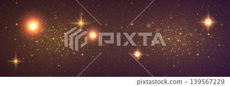 Golden glowing lights creating a festive stardust particle bokeh background Golden glowing lights creating a festive stardust particle bokeh background 139567229