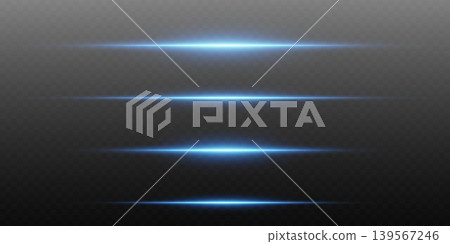 Blue light effect overlay creating futuristic glare and lens flare lines 139567246