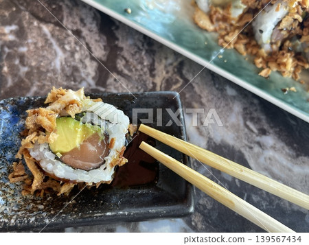 Assorted Sushi Platter Japanese Cuisine Close Up Assorted Sushi Platter Japanese Cuisine Close Up 139567434