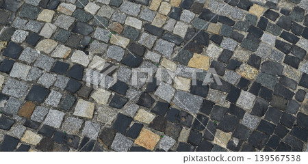 Portuguese Stone Pavement or Calcada Portuguesa Road Portuguese Stone Pavement or Calcada Portuguesa Road 139567538