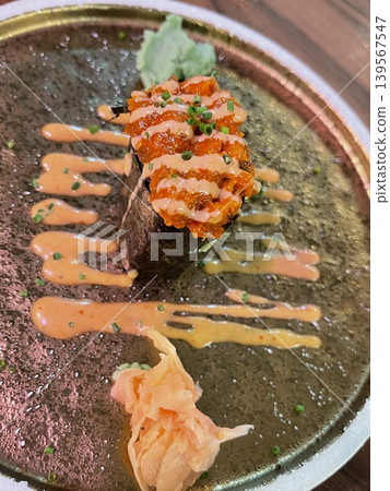 Assorted Sushi Platter Japanese Cuisine Close Up Assorted Sushi Platter Japanese Cuisine Close Up 139567547