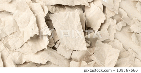 Brown Ripped Wrapping Vintage Paper Top View Brown Ripped Wrapping Vintage Paper Top View 139567660