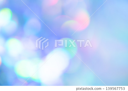 Blue-toned abstract bokeh background material 139567753