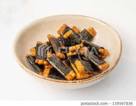 Senbei isolated, kaki no tane rice crackers, japanese crispy snack, sembei, okaki with wasabi, nori Senbei isolated, kaki no tane rice crackers, japanese crispy snack, sembei, okaki with wasabi, nori 139567836