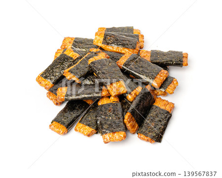 Senbei isolated, kaki no tane rice crackers, japanese crispy snack, sembei, okaki with wasabi, nori Senbei isolated, kaki no tane rice crackers, japanese crispy snack, sembei, okaki with wasabi, nori 139567837