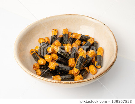 Senbei isolated, kaki no tane rice crackers, japanese crispy snack, sembei, okaki with wasabi, nori Senbei isolated, kaki no tane rice crackers, japanese crispy snack, sembei, okaki with wasabi, nori 139567838