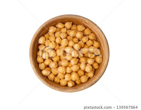 Soaked chickpeas, chick pea in water, swollen wet Cicer arietinum fruits, garbanzo beans cooking Soaked chickpeas, chick pea in water, swollen wet Cicer arietinum fruits, garbanzo beans cooking 139567864