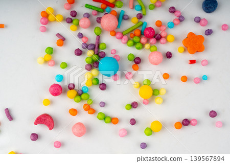 Candy Sprinkle Texture Background 139567894