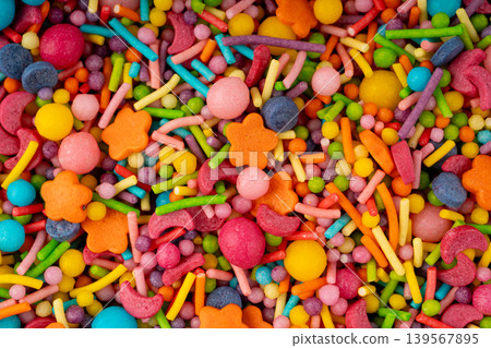Candy Sprinkle Texture Background 139567895
