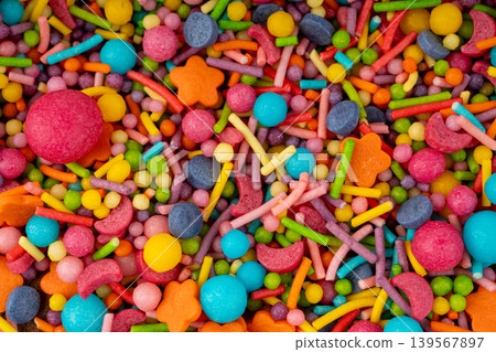 Candy Sprinkle Texture Background 139567897