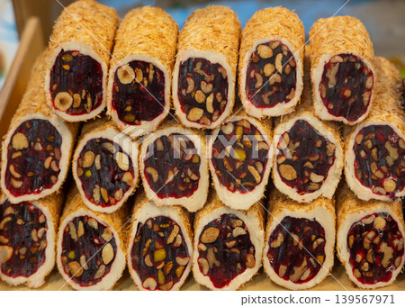 Turkish delight cuts pattern Turkish delight cuts pattern 139567971