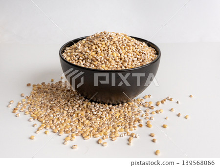 Wheat Grains Isolated, Barley Pile, Dry Cereal Seeds for Bread Wheat Grains Isolated, Barley Pile, Dry Cereal Seeds for Bread 139568066