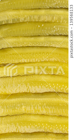 Pickled sliced cucumbers, fermented food, marinated canned vegetables, gherkins, pickles Pickled sliced cucumbers, fermented food, marinated canned vegetables, gherkins, pickles 139568133