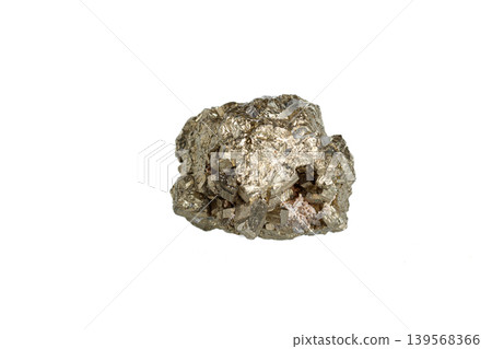 pyrite mineral stone macro on white background pyrite mineral stone macro on white background 139568366