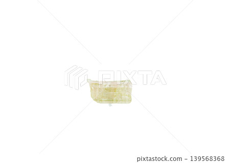 green tourmaline mineral stone macro on white background 139568368