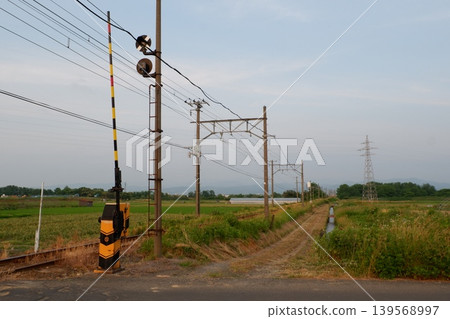 The railway tracks extending from Konan Railway's Niisato Station 139568997