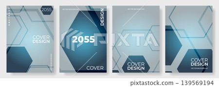 Blue abstract hexagonal line poster background. Cover design template vector set. Medical brochure in A4 size flyer design. Blue abstract hexagonal line poster background. Cover design template vector set. Medical brochure in A4 size flyer design. 139569194