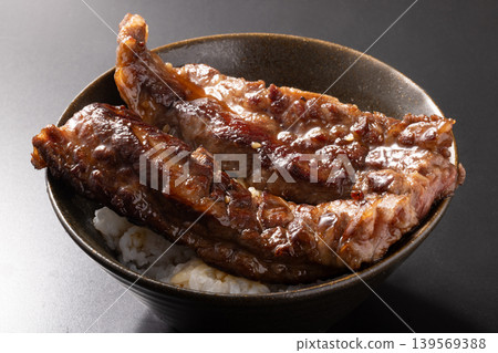[Miyagi Prefecture Black Wagyu Beef] Kalbi Donburi (Rib Rice Bowl) 139569388