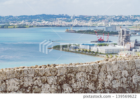 Okinawa, Nakagusuku Bay Port New Port Area (viewed from Katsuren Castle Ruins) Okinawa, Nakagusuku Bay Port New Port Area (viewed from Katsuren Castle Ruins) 139569622