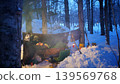 Akabira City, Hokkaido [Winter Camping] (Bonfire and Hammock in the Forest) 139569768