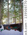 Akabira City, Hokkaido [Winter Camping] (Hammock for warmth in the early morning) 139569770