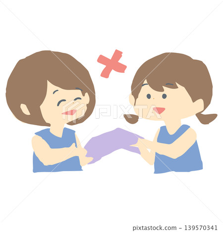 No sharing towels. (Illustration: Child, girl. Pool infection prevention. Flat) No sharing towels. (Illustration: Child, girl. Pool infection prevention. Flat) 139570341