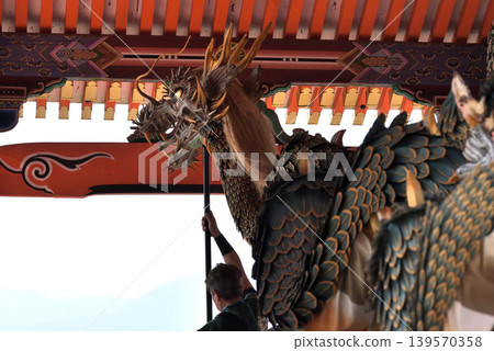 清水寺青龍繪:青龍在寺廟內巡遊。 清水寺青龍繪:青龍在寺廟內巡遊。 139570358
