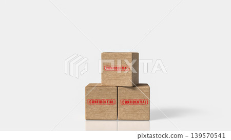 Confidential Archive Boxes For Secure Documents 3d render. Confidential Archive Boxes For Secure Documents 3d render. 139570541