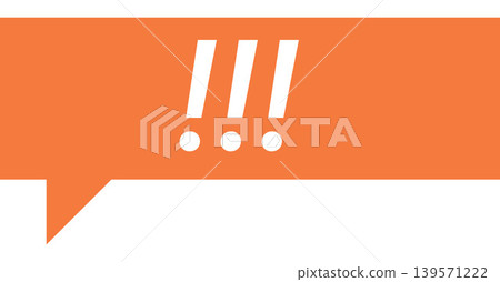 Orange speech bubble with exclamation marks vector illustration. Warning alert, system notification, urgent message, error feedback, important news, digital talk. Chat box with punctuation Orange speech bubble with exclamation marks vector illustration. Warning alert, system notification, urgent message, error feedback, important news, digital talk. Chat box with punctuation 139571222