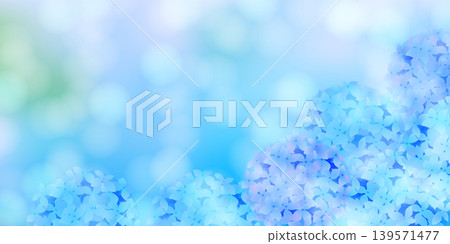 A beautiful blue bokeh background illustration featuring hydrangea flowers. A beautiful blue bokeh background illustration featuring hydrangea flowers. 139571477