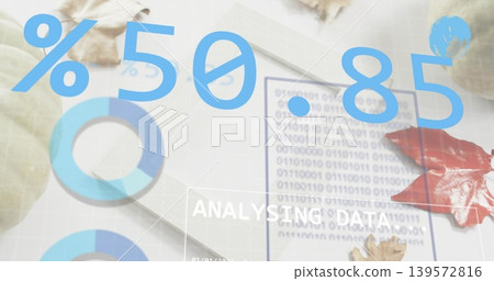 Displaying augmented data overlays on white desk with %50 139572816
