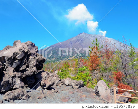 Minamidake peak as seen from the Sakurajima Arimura Lava Observatory (Kagoshima City, Kagoshima Prefecture) Minamidake peak as seen from the Sakurajima Arimura Lava Observatory (Kagoshima City, Kagoshima Prefecture) 139575859