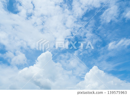 Nature Sky Cloud Blue Background Paronama Web Cloudy summer Winter Season Day, Light Beauty Horizon Spring Brigth Gradient Calm Abstract Backdrop Air Nature View Wallpaper Landscape Environment. 139575963